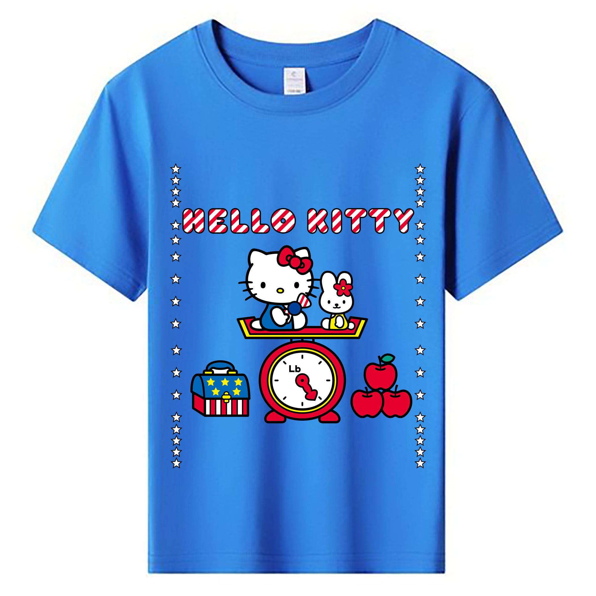 （画像用） Hello Kitty ハローキティ 綿100％キッズTシャツ（フロントプリント）
